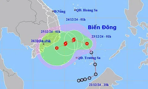 Áp thấp nhiệt đới trên quần đảo Trường Sa, sắp mạnh lên thành bão số 10