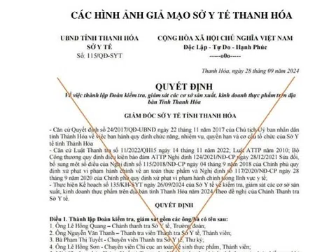 Thủ đoạn giả danh các đoàn kiểm tra cơ sở sản xuất, kinh doanh thực phẩm