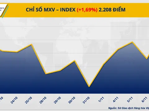 Lực mua mạnh mẽ kéo MXV-Index quay lại mức cao nhất trong vòng ba tuần