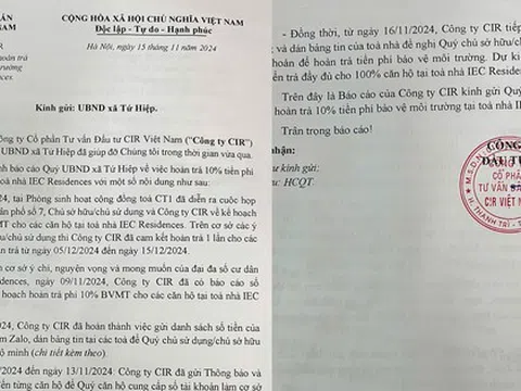 Buộc doanh nghiệp vận hành toà nhà tự tiện thu phí môi trường hoàn tiền cho cư dân